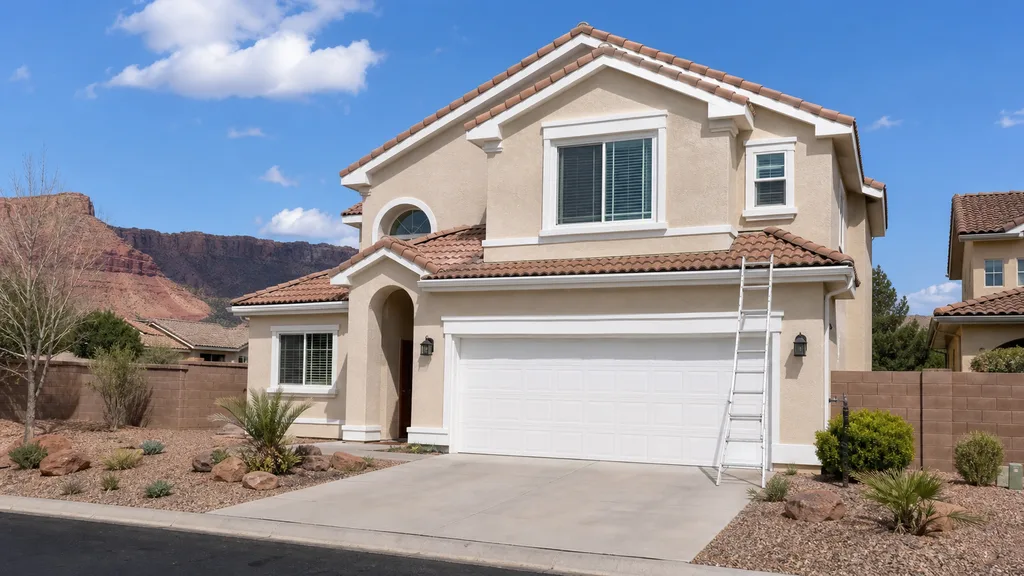 Painted stucco home in St. George, Utah