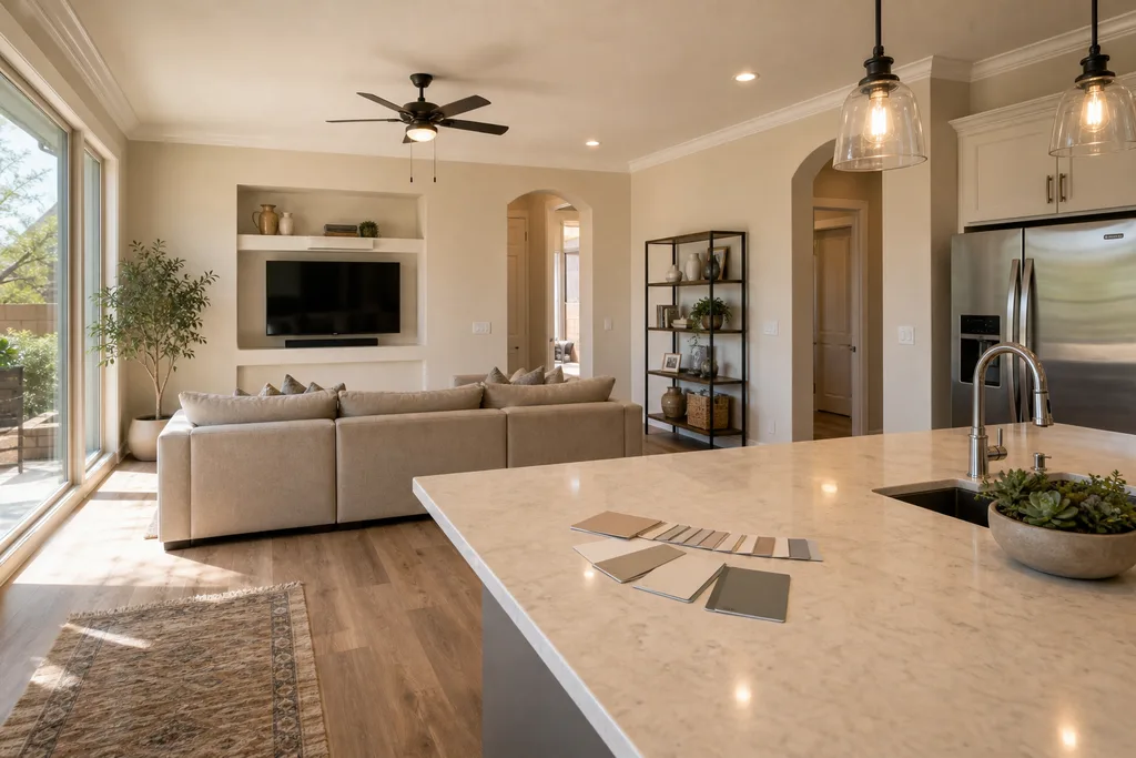 Interior room with paint color samples in St. George, Utah
